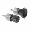 Cgw Abrasives Economy Fast Cut End Brush, 1 in, Knot, 0.014 mm, Carbon Steel Fill 60578